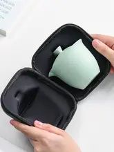 一人用旅行茶器セット【陶器製・ポットとカップ3個・携帯用】