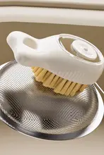 液体供給機能付きシュークリーニングブラシ【家庭用・ソフト毛・押し出し式】