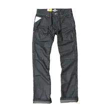 カジュアルデニムパンツ【ウォッシュ加工・ストレート・多ポケット・ブラック】