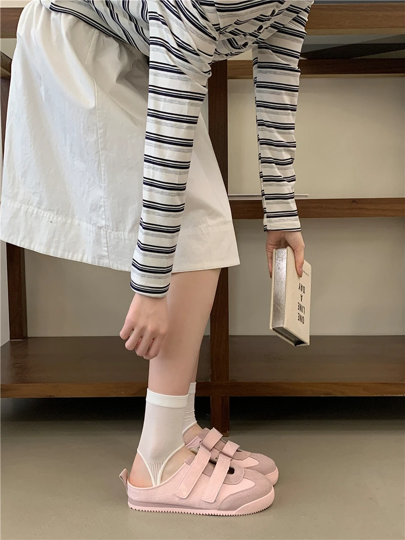 包頭型ハーフスリッパ：女性用マジックテープで快適な夏の足元を実現