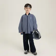 男児用リバーシブル野球ジャケット【春用・スタイリッシュ・ゆったりデザイン】