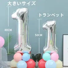 大号数字バルーン【成人用・子供用・婚礼・誕生日装飾】