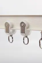 カーテンレール用ローラーホルダー【直線・曲線対応・金具付き】