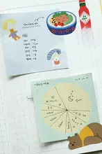 可愛いデザインのメモ帳【二段式・剥がせる・粘着なし】（セットアップ対応）