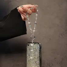 バッグチャーム キーホルダー スマホストラップ ブレスレット 手首ストラップ 蝶 クリスタルビーズ 上品 ゴージャス