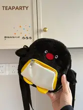 愛らしいペンギンのぬいぐるみショルダーバッグ【子供用・かわいいデザイン・収納力抜群】