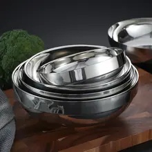 韓国風ステンレス製冷麺用ボウル【一層・熱伝導防止・業務用大型】