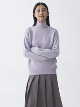 クラシックな魅力！純羊毛のハイネック厚手ニットセーター【ゆったり保温・秋冬用】
