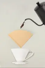 無漂白コーヒーフィルター【扇形・手挽きコーヒー用・V60対応】