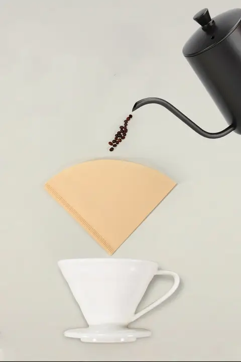 無漂白コーヒーフィルター【扇形・手挽きコーヒー用・V60対応】