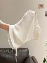 紫色の美しいラウンドネックニットTシャツ【短袖・夏用・軽やかで快適・ウエストシェイプデザイン】