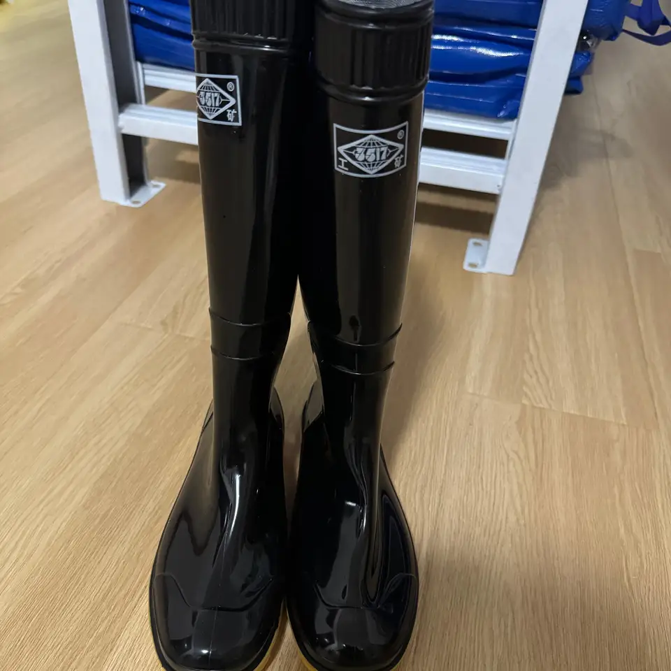 中筒高筒ゴム雨靴【耐酸化・厚底・労働保護用】