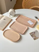トレイ 天然木 ブナ材 シンプル 四角 楕円 スイーツ デザート アクセサリー収納 カップ 小物収納