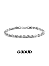 ツイストチェーンブレスレット【シンプルデザイン・メンズ・カジュアルスタイル】