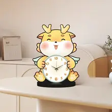 カートゥーンデザインのデスククロック【静音・インテリア飾り・リビング用】