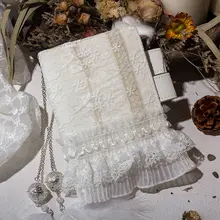 手帳 方眼ノート 刺繍 スカート柄 乙女 トラベルノート 女子
