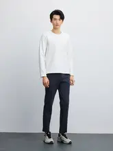 ビジネスカジュアルフィットのストレートパンツ【メンズ・通常丈・スリムデザイン】
