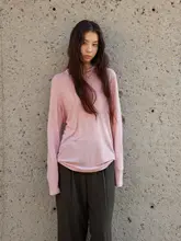 リバーシブルなフィットT  シャツ【肌触りの良いオーストラリアメルノウール】
