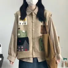 春向きコーディネート！マニッシュ風ノースリーブベストとシャツの二点セット（セットアップ対応）