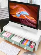 パソコンスタンド【デスクトップディスプレイ用・二段式・収納機能付き・多機能】