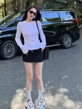 薄手のUVカット長袖Tシャツ【フィット・春夏用・透け感あり】