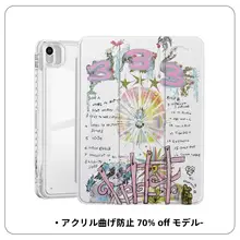 レトロアートデザインのiPad用 folio カバー【三折タイプ・アクリル製・対応機種多数】（セットアップ対応）