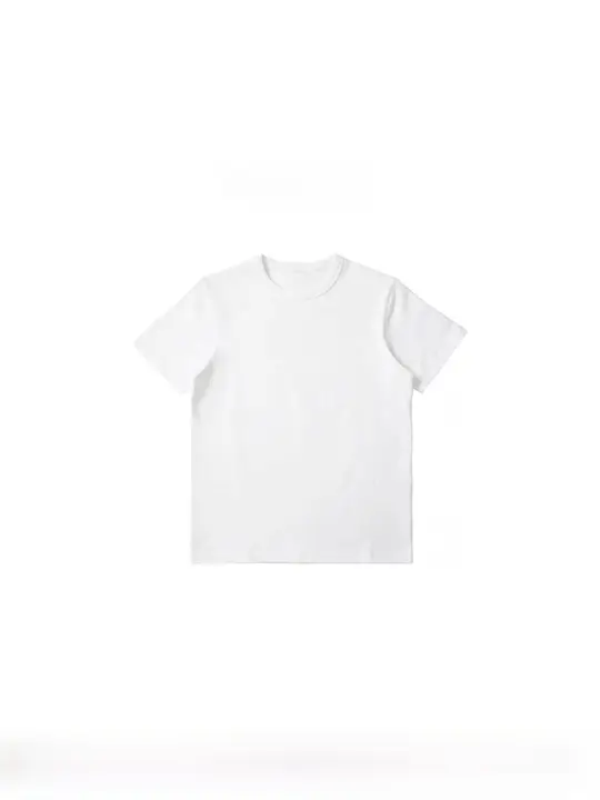 ホワイトミニマルコットンTシャツ