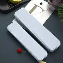 大型携帯用子供用食器収納ボックス【プラスチック製・箸とスプーン収納可】