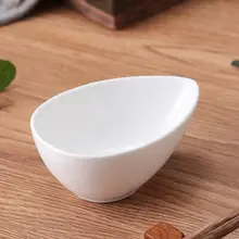 陶磁器製 梨形ディップ皿【寿司・辛子用・創意的な西洋料理用】