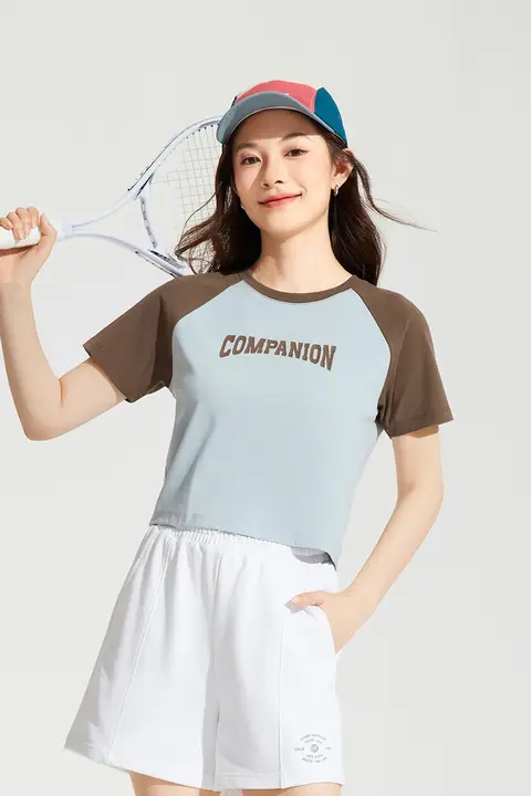 アメリカンレター印刷の半袖Tシャツ【レディース・サマー・ラグランスリーブ・スウィート＆スパイシー】