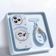ISIDO かわいいドット柄の犬デザインスマホケース【シリコン製・Xiaomi Civiシリーズ対応・全面保護・女性向け】