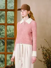 シンプルで洗練されたデザイン！撞色のニットカーディガン【極上の柔らかさ・フィット感】