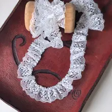 レースフリル付き 手作りロリータドレス【帽子・袖付き・ペット用衣装】