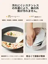 Supor 陶器製 フラットフライパン【ノンスティック・家庭用・ガスコンロ対応】
