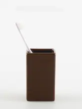 シンプルな陶器製の洗面器【ホテル・民宿用・ブラシカップ】