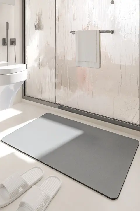 珪藻土バスマット トイレマット 吸水 速乾 滑り止め シンプル 無地 バスルーム 洗面所