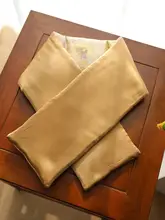 三多模様の真 silk国風スカーフ【高級ギフトボックス入り】