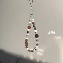 KIKI モバイルストラップ【秋冬用・高級ビーズ装飾・スマホケース対応】