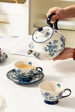 レトロな陶器のコーヒーカップとソーサー【イギリス風・アフタヌーンティー・ティーポット・ギフトボックス付き】（セットアップ対応）