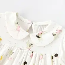 可愛いプリントの半袖ワンピース【ドールカラー・子供用・コットン素材】