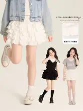 夏用 女の子用バレエ風フリル付きチュニックスカート【かわいいデザイン・ふんわりシルエット】（セットアップ対応）