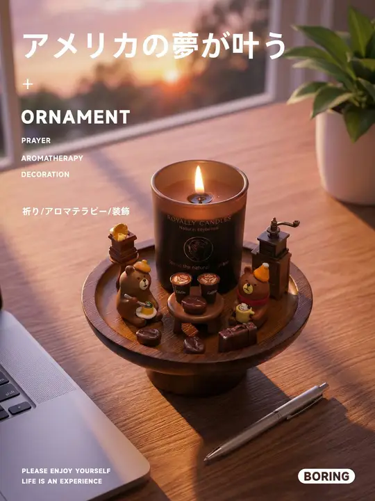 コーヒーアロマ玄関装飾オブジェ【デスクトップ用・雰囲気作り・ギフトに最適】