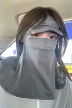 全顔UVカットフェイスマスク【夏用・アイスシルク・ネックガード付き・バイク用】