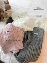 麻花デザインニットスカーフ【保温性・柔らかい・プレーンカラー】