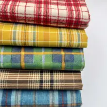 学院風チェック柄の純綿平布【デジタルプリント・ハンドメイド用・多色展開】