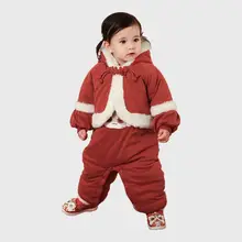 冬用 ベビー用アウター【暖かい綿ジャケット・祝いの服・フード付き】