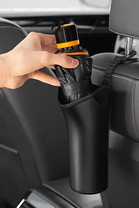 後部傘収納バケツ 車載用 防水素材 ゴミ箱 吊り下げ式