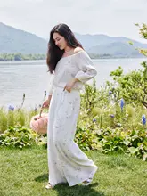 優雅な花柄のワンピー�ス【プレッシャーシワ加工・柔らかいタッチ・セットアップ対応】