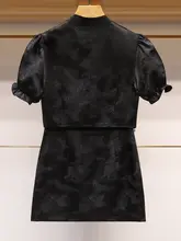 新中式デザインのファッションブラウスとフラワー柄ミニスカート（セットアップ対応）