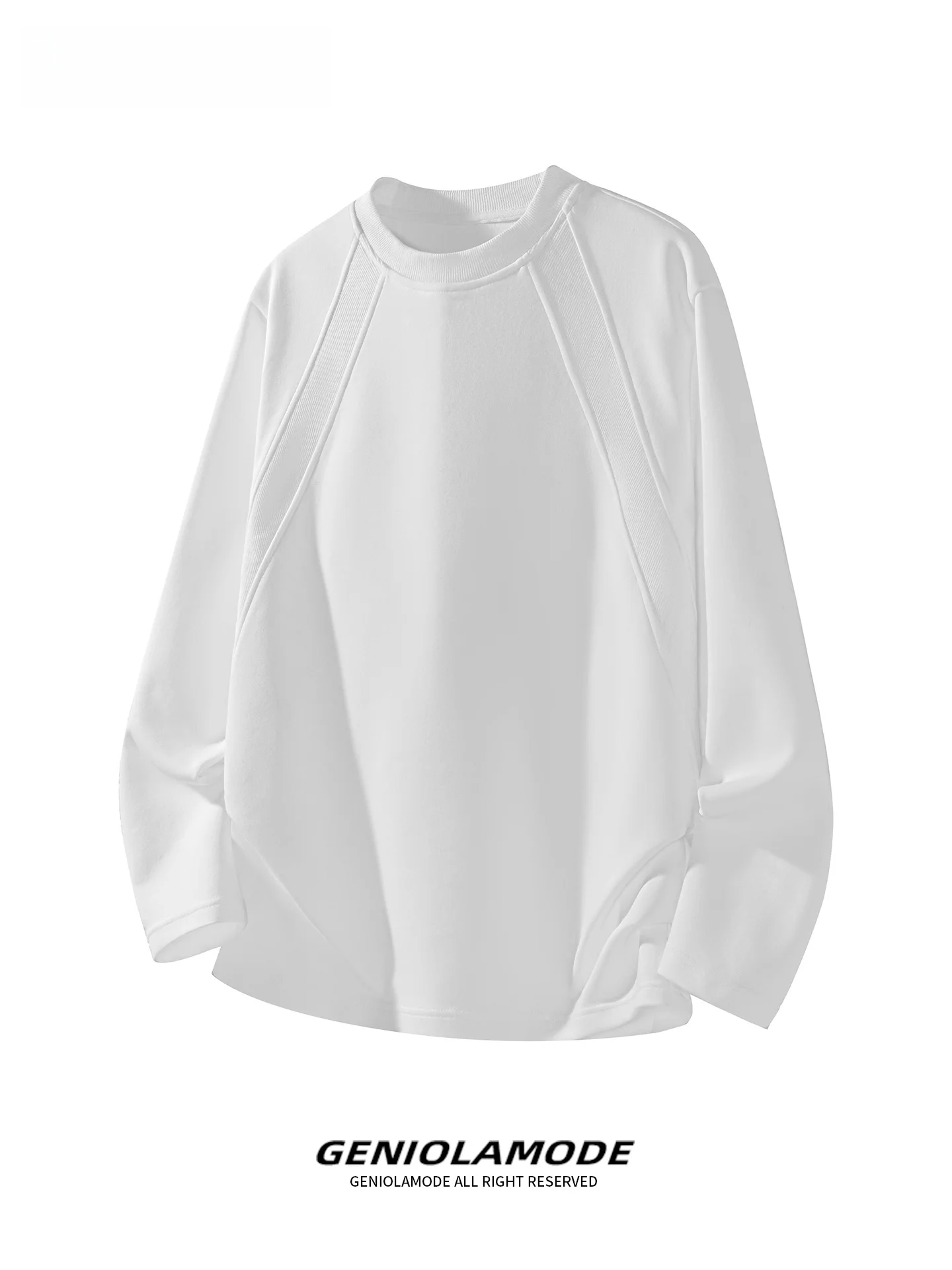 メンズ ロングtシャツ オーガニック棉 おすすめ：Genio Lamodeのゆったりシルエット長袖Tシャツ